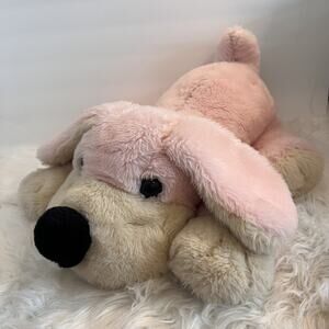 FAO Schwarz Large PENELOPE Puppy Dog 20” Plush Pink Cream Jumbo Stuffed Animal